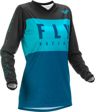 Youth F-16 Jersey - Aqua/Dark Teal/Black