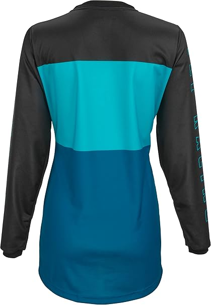 Youth F-16 Jersey - Aqua/Dark Teal/Black