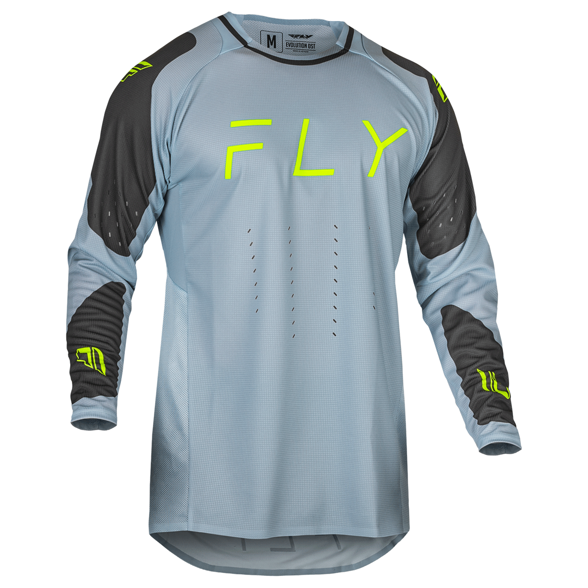 Fly Racing Evolution DST Jersey 2024 Ice Grey Char Neon Green Medium