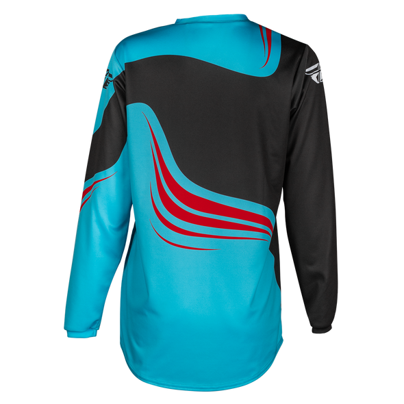 Youth F-16 Jersey - Cyan/Black/Red