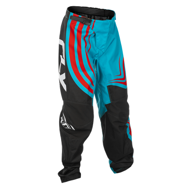 Youth F-16 Pants - Cyan/Black/Red