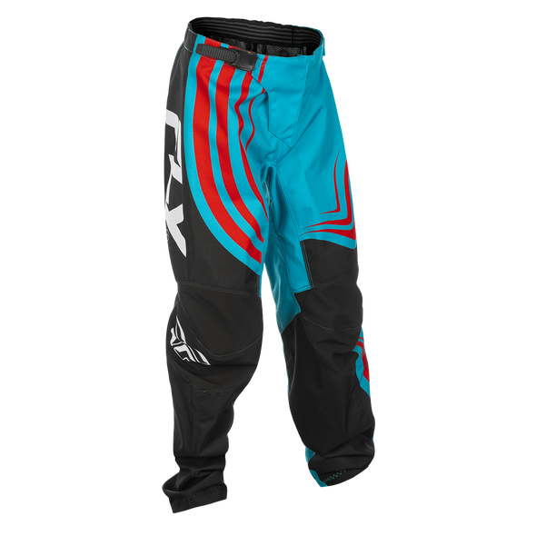 Youth F-16 Pants - Cyan/Black/Red