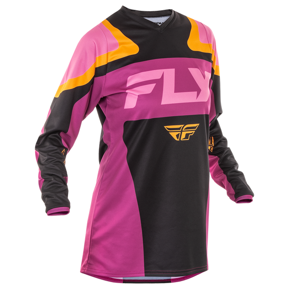 Women's F-16 Jersey - Black/Mauve/Yellow