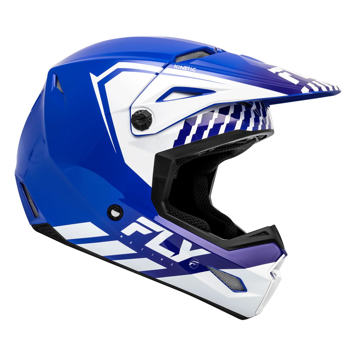 FLY Racing Kinetic Motocross Helmet - Blue/White – Fly Racing Canada