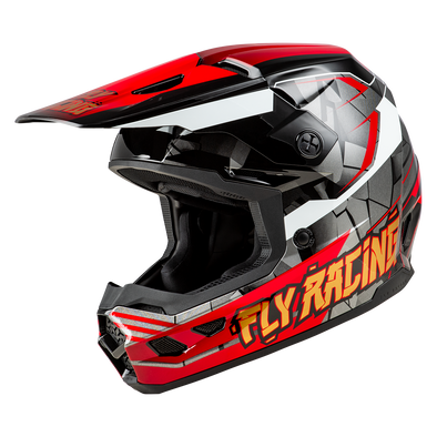 Youth Kinetic Scorched Helmet - Red/Black/White