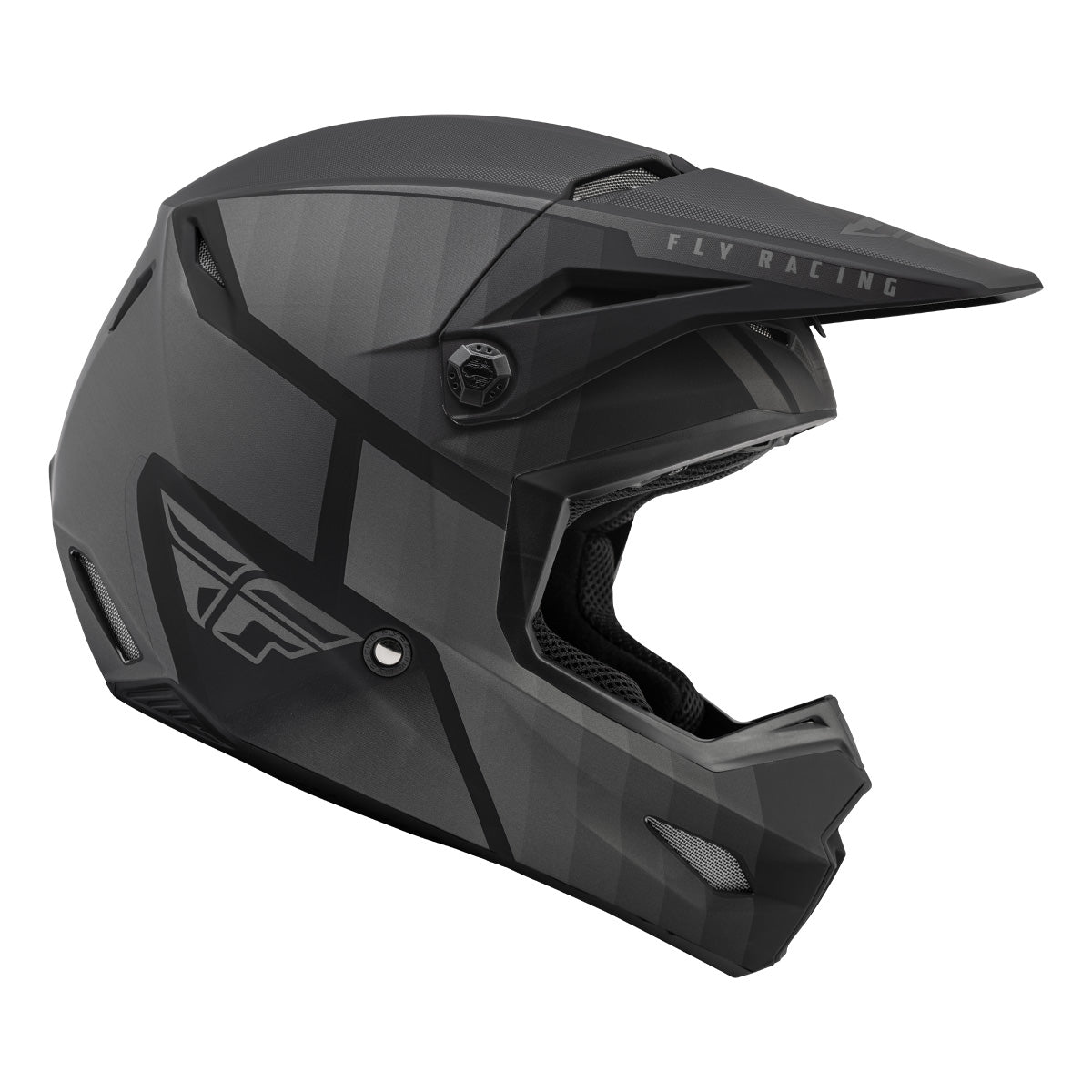 Youth Kinetic Drift Helmet Black/Charcoal (Size YS Only)